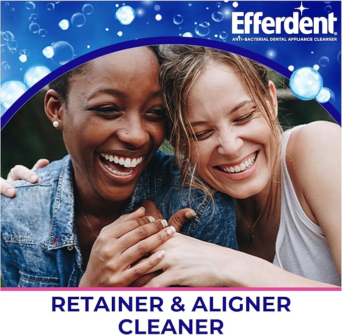 Efferdent Denture Cleaner Tablets – Dental Appliances, Aligners, Mouth Guard, and Retainer Cleaner Tablets, Minty Fresh & Clean, 90 Count