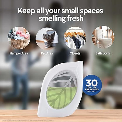 Clorox Fraganzia Small Rooms Air Freshener, White Lily Bloom Scent - Peel & Place Air Freshener, No-Plug, Battery-Free for Closets, Laundry Room, Entry Way, Bathroom, Locker, 0.25 Fl Oz Each, 2 Count