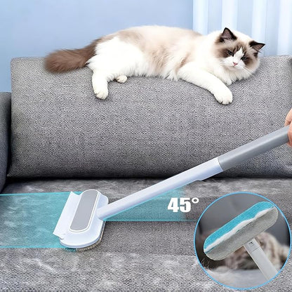 Morofme Multifunctional Pet Hair Remover Tool 4 in 1 Dog and Cat Fur Removal Brush Pet Hair Remover Adjustable Lint Brush Handle Fur Remover Water Scraper for Window Furniture Carpets Sofa Car Clothes