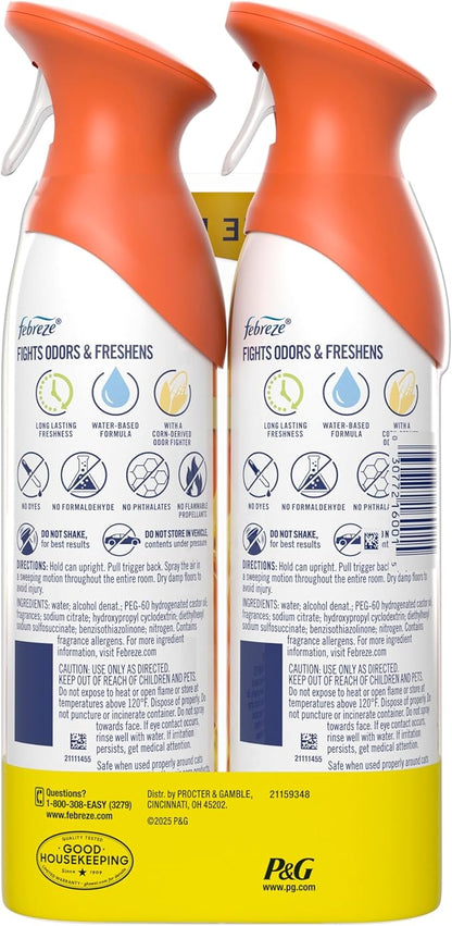 Febreze Air Freshener Spray, Odor-Fighting Room Spray, Tropical Blend Scent, 8.8oz, 2 Count