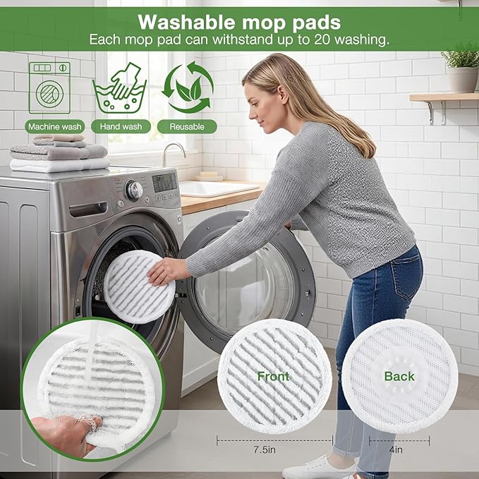 10 Pack Steam Mop Replacement Pads for Shark S8001 S7001 S7201 S7000AMZ S8201 Steamer Mop Washed Pad Repeatedly for All Floors Cleaning
