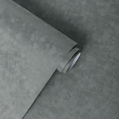 Yasinet Peel and Stick Wallpaper Removable Wallpaper Modern Grey-Green Embossed Thicken Self Adhesive Textured Contact Paper for Cabinets Walls Waterproof Vinyl Roll 196.8"x 15.7"