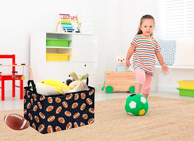 MAIZMZ Kids Hamper Storage Bins Organizer Toy Box Laundry Basket Large Canvas Collapsible Chest for Home/Dorm/Kitchen/Pet/Office/Closet/Shelf/Gift Baskets