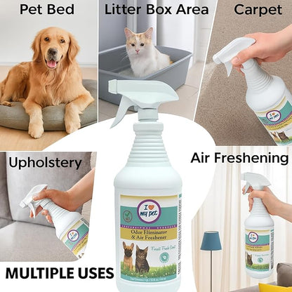 I Love My Pet Odor Eliminator Spray and Air Freshener for Strong Pet Odors Neutralizes Dog and Cat Urine on Fabrics, Carpets, Pet Beds 32 oz, Forest Fresh Scent