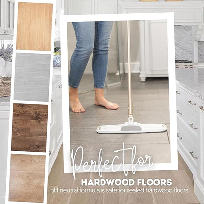Quick Shine Hardwood Floor Luster-Polish 27oz-6pk | Plant-Derived w/Carnauba | Safer Choice, No PFAS, pH Neutral | Ready to Use Formula w/Anti-Slip Technology | Simply Squirt & Spread | Made in USA