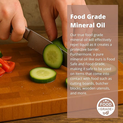Specialist Cutting Board Oil by The Block & Board Company | Food Grade Mineral Oil for Wood, Stone, & Butcher Blocks | Quick Drying, Tasteless, Odorless & Colorless | Restore & Protect (8.5oz/250ml)