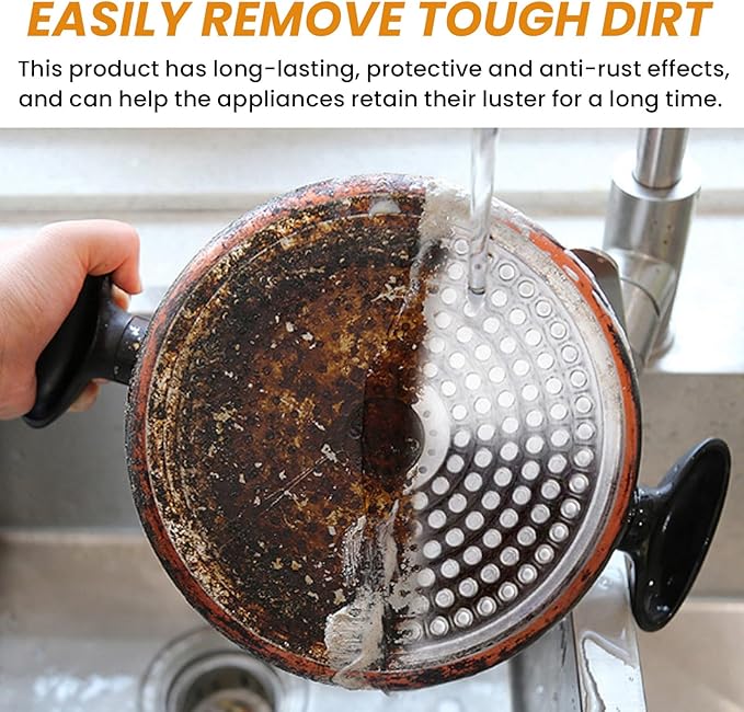 Stainless Steel Scratch Remover for Appliances, Multi-Purpose Scratch Remover Paste for Oven, Sink, Fridge & Cookware, Cleans Grease, Scuffs & Restores Shine (1)