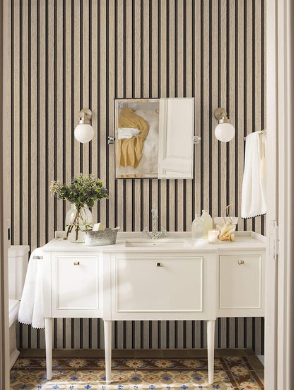 myforHD Wallpaper Peel and Stick Wood Grating Stripe Self-Adhesive Wallpaper Faux Wood Contact Paper Wood Slats Self Adhesive Wall Paper PVC Vinyl Film Removable Waterproof 17.3" x 118"