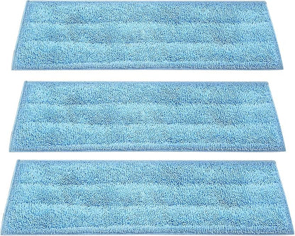 Microfiber Pads for Phueut CB-08C Steam Mop Cleaner, 3 Pack Steam Mop Pads for Steamer Floor Cleaning, Replacement Steam Mop Pads Accessories for Multi-Surface Floor, Washable and Machine, Reusable