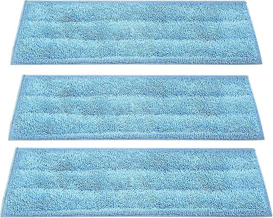Microfiber Pads for Phueut CB-08C Steam Mop Cleaner, 3 Pack Steam Mop Pads for Steamer Floor Cleaning, Replacement Steam Mop Pads Accessories for Multi-Surface Floor, Washable and Machine, Reusable