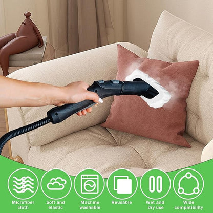 8 Pack Replacement Steam Mop Pads Universal Steam Cleaner Accessories Reusable Microfiber Cloths for Bissell Steam Shot, Dupray, PurSteam, Comforday Handheld Steam Cleaner Attachments