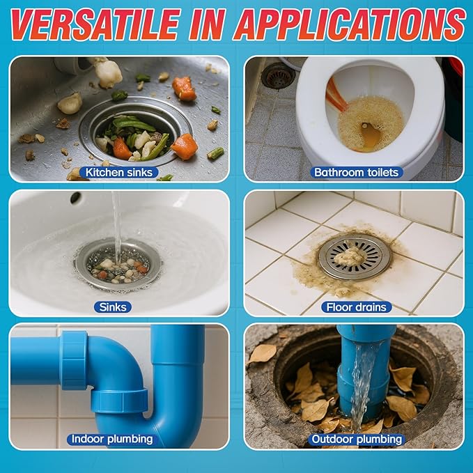 Drain Clog Remover, 260g Drain Cleaner, Pipeline Dredging Agent, Dissolves Hair, Grease & Soap Scum
