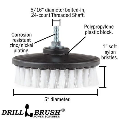 Polishing Scrub Brush - Carpet Cleaner Brush - Threaded Shaft Brush - Glass Cleaner Brush - Carpet Brush for Vehicles - Car Detailing Kit - Interior - Professional Car Detailing Kit for Vehicles