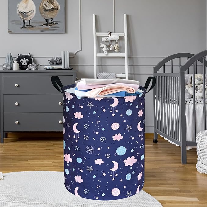 Round Laundry Basket Storage Bins Nursery Hamper Gift Baskets for Home,Office,Home Decor