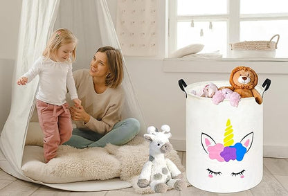 Round Laundry Basket Storage Bins Nursery Hamper Gift Baskets for Home,Office,Home Decor