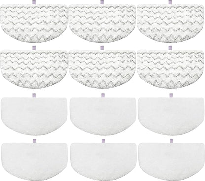 12 Pack 1940 1806 Steam Mop Pads Replacement for Bissell Powerfresh Steam Mop 1940 1440 1544 1806 2075 2181 2814, for Bissell Steam Mop Pads 19402 19404 19408 19409 1940A 1940W 2685A 2075A 5938