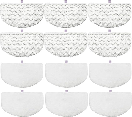 12 Pack 1940 1806 Steam Mop Pads Replacement for Bissell Powerfresh Steam Mop 1940 1440 1544 1806 2075 2181 2814, for Bissell Steam Mop Pads 19402 19404 19408 19409 1940A 1940W 2685A 2075A 5938