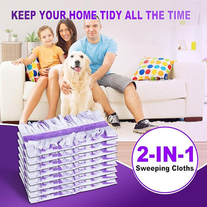 8 Count Mopping Pads Refills Compatible with Swiffer WetJet, Disposable Multi Surface Floor Cleaning Spray Mop Refill Pads, Multi-Layer Wet Dry Use for Hardwood Floor