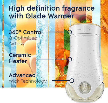 Glade PlugIns Refills Air Freshener, Scented and Essential Oils for Home and Bathroom, Coastal Sunshine Citrus, 1.34 Fl Oz, 2 Count