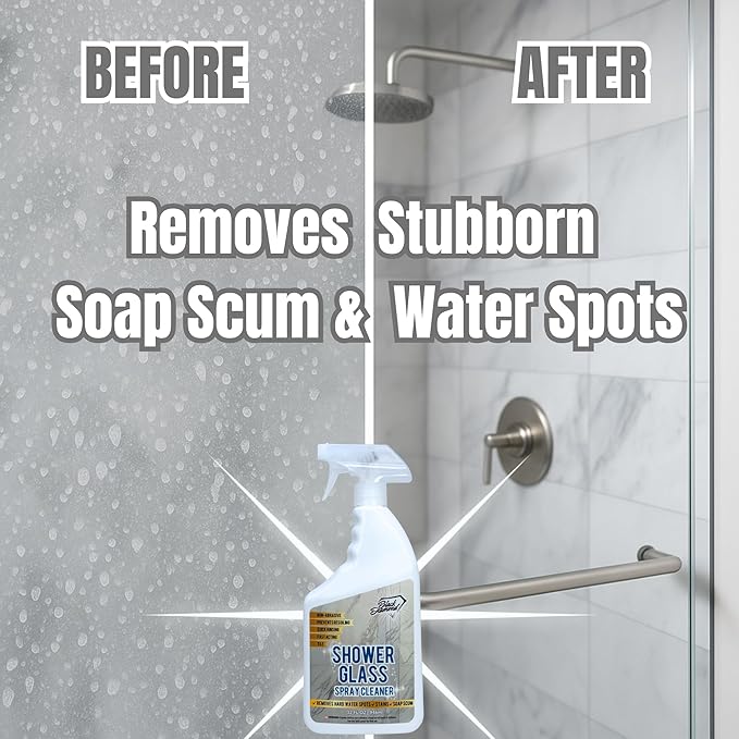 Black Diamond Stoneworks Shower Glass Cleaner & Ultimate Grout Cleaner Bundle with Brush – 2 Quarts – Removes Soap Scum, Hard Water Stains & Deep-Cleans Tile Grout