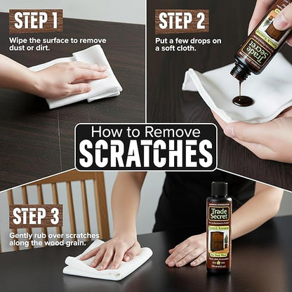 Trade Secret Scratch Concealer for Real Wood Furniture & Floors – Restores Dark Wood Scratch, Covers Nicks, Scuffs & Dogs, Cats Scratches, Marks, Minor Defects