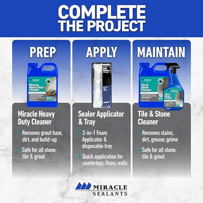 Miracle Sealants Tile & Stone Cleaner for Natural Stone, Tile & Grout, pH Neutral, 32 oz, 6 Pack