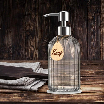 2025 Version soap Dispenser with Silicone Pad – Premium Quality – Dish Soap Dispenser, Hand Soap Dispenser – Rust Proof Stainless Steel Pump – Ideal for Kitchen Dish Soap, Bathroom Soap