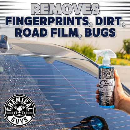 Chemical Guys CLD300 Streak Free Glass & Window Cleaner (Works on Glass, Windows, Mirrors, Navigation Screens & More; Car, Truck, SUV and Home Use), Ammonia Free & Safe on Tinted Windows, 128 fl oz