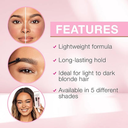 Ardell Brow Glue Taupe with Styling Brush – Tinted Eyebrow Gel for Lamination Lift, All-Day Extreme Hold Brow Gel for Defined & Fluffy Brows, 0.35 oz