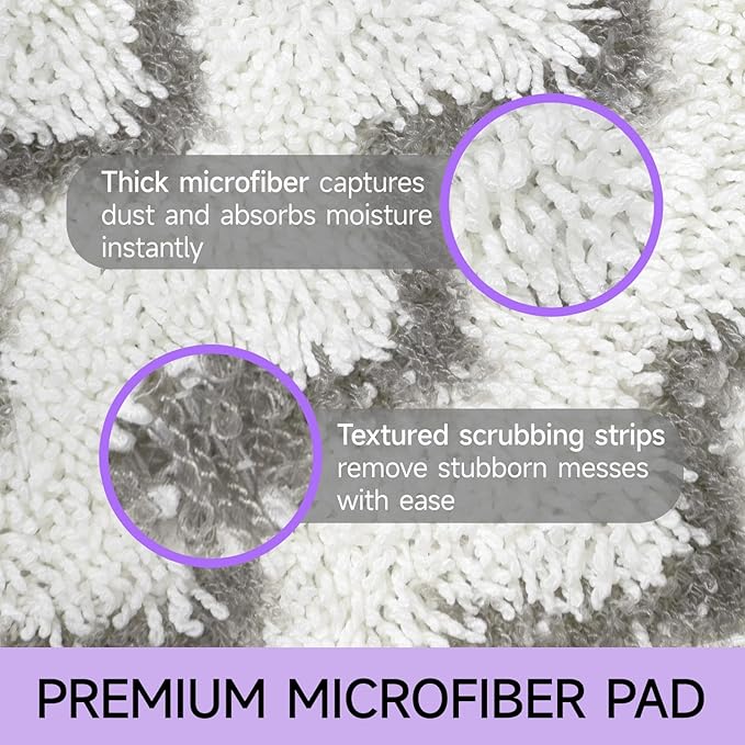 Steam Mop Replacement Pads for Shark S3500 Series S3501 S3601 S3550 S3801 S3901 SE450 S3601D S3901D S2901 S2902 Microfiber Steam Pocket Mop Pads Washable, 6 Pack
