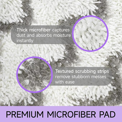 Steam Mop Replacement Pads for Shark S3500 Series S3501 S3601 S3550 S3801 S3901 SE450 S3601D S3901D S2901 S2902 Microfiber Steam Pocket Mop Pads Washable, 6 Pack
