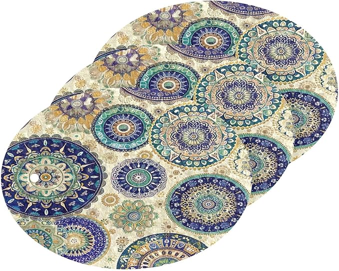 Mandala Kitchen Scrub Sponges, Pop-up Kitchen Cleaning Sponges Reusable Dish Washing Sponges for Bathroom Household Cleaning 3 Pack - Non Scratch Scrubber