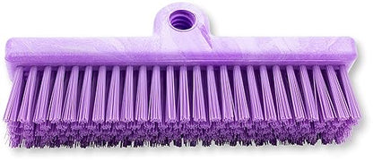SPARTA 40423EC68 Plastic Floor Scrub Brush, Wall Brush, Equipment Brush With Nonabsorbent Bristles For Industrial Kitchens, Hospitals, Commercial Cleaning, 10 Inches, Purple