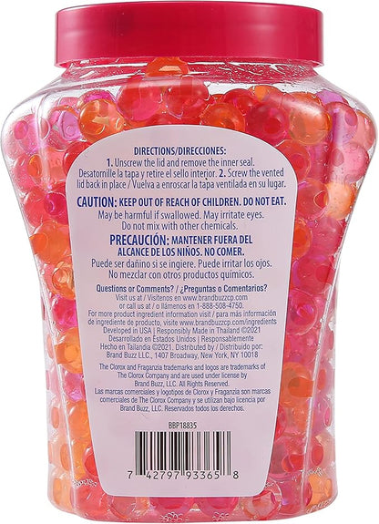 Clorox Fraganzia Crystal Beads Air Freshener, Long Lasting Room Deodorizer and Odor Eliminator Gel Beads to Freshen Home, Car, or Office, Island Escape Scent, 12 Fl Oz