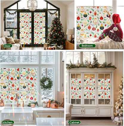 Rainbow Window Privacy Film,Heat Control,UV Blocking,Anti-Glare,Day & Night Privacy Protection & Decoration for Home, Bathroom,Glass Door,Static Cling,Renter-Friendly with Installation Tools