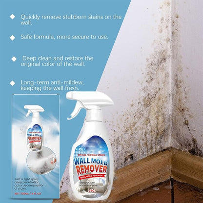 Highly Effective Removal Spray, 8.12 Fl.Oz Wall Cleaner Spray, 2026 New Multifunctional Cleaning Solution, Powerful Stain Remover for Wood, Tile, Fabric, Kitchen & Bathroom Surfaces (2PC)