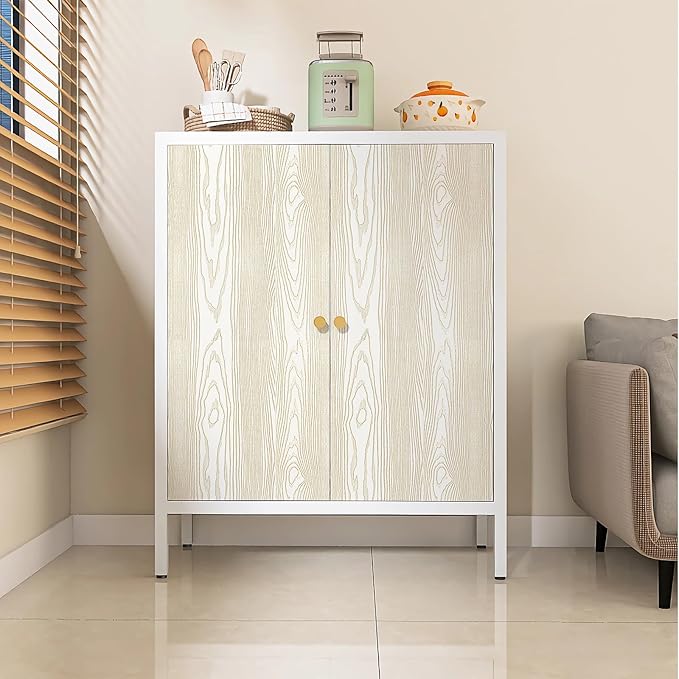 Yun-aeon Beige and Gold Wood Contact Paper 17.3"x120" Rustic Wooden Peel and Stick Wallpaper Removable Self-Adhesive Wallpaper Wood Grain Contact Paper for Countertops Cabinets