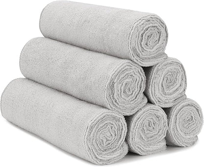 S&T INC. Microfiber Gym Towels, Yoga Towel for Home and Gym Bag, 16 Inch x 27 Inch, 6 Pack