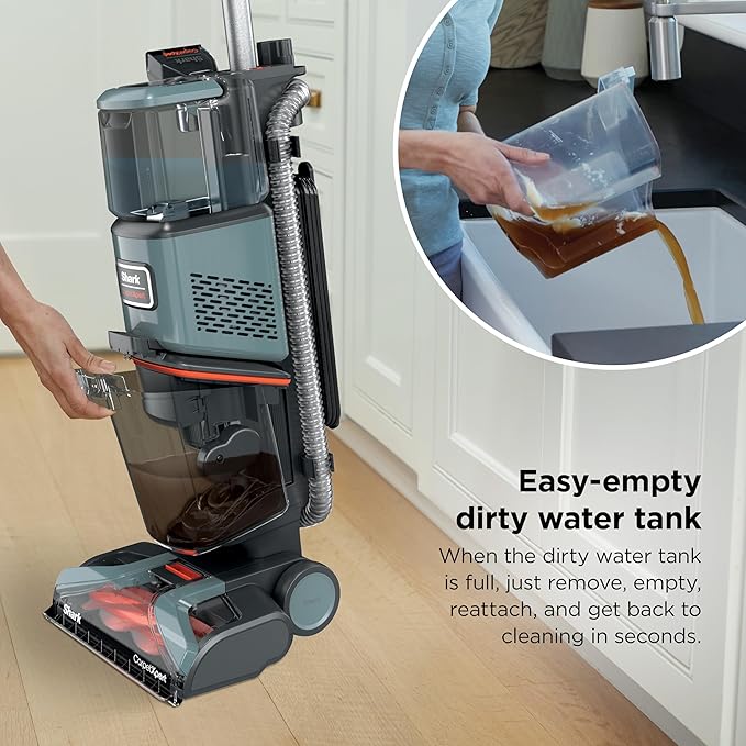 Shark CarpetXpert | Upright Carpet, Area Rug & Upholstery Cleaner | Carpet Shampooer with Handheld Spot & Stain Eliminator | 3 Cleaning Tools | Slate Green | EX151