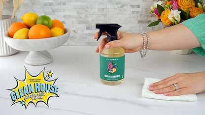 Caldrea Multi-surface Countertop Spray Cleaner, made with birch bark, Orange Peel and Ylang Ylang flower essential oils, a special vegetable protein extract, Orange Blossom Bamboo scent, 16 oz