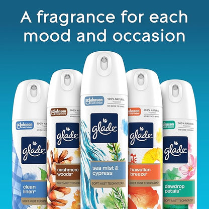 Glade Air Freshener Room Spray, Sweet Summertime Scent, Odor Fighting to Deliver Long Lasting Freshness, 7.3 Oz, 6 Count