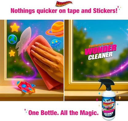 Abracadabra® Contractor Strength Wonder Cleaner- As Seen on TV- 16 fl oz- Gunk & Build Up Remover- Removes Tar, Adhesives, Gum, Stickers, Sap, Oils & More on Most Surfaces- Better Stronger Faster-3 pk