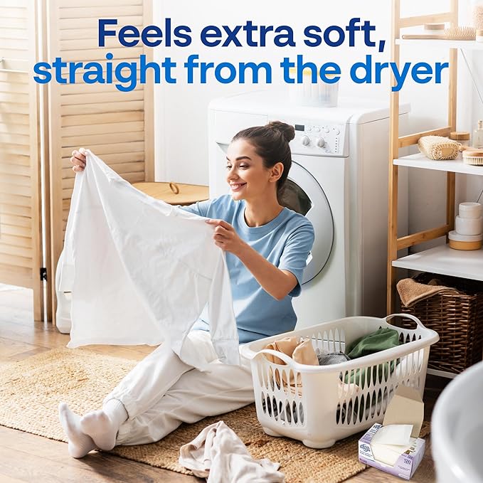 Earth Breeze Fabric Softener Dryer Sheets – Lavender, Hypoallergenic, No Harsh Chemicals, Safe Ingredients – Soft Clothes – Static Cling & Wrinkle Reducer – Gentle Fabric Care – Made in USA (1 Pack)