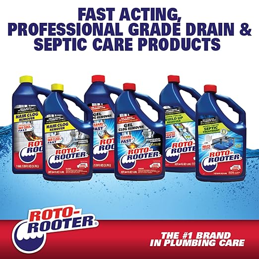 Roto-Rooter 351405 Hair Clog Remover Drain Cleaner, 64 oz