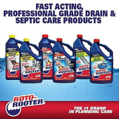 Roto-Rooter 351405 Hair Clog Remover Drain Cleaner, 64 oz