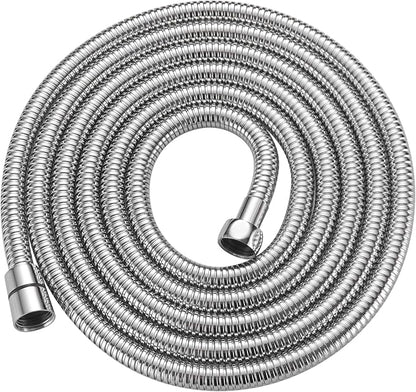 RUMOSE 118 inches Shower Hose Extra Long Stainless Steel Shower Tube Attachment Flexible Handheld Shower Sprayer Hose, Polished Chrome