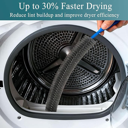 Dryer Vent Cleaner Kit - Long Dryer Vent Cleaning Brush, Dryer Lint Cleaner Remover Refrigerator Long Coil Cleaning Kit - Dryer Duct Cleaning Kit - AC Cleaning Brush Set For Household Maintenance