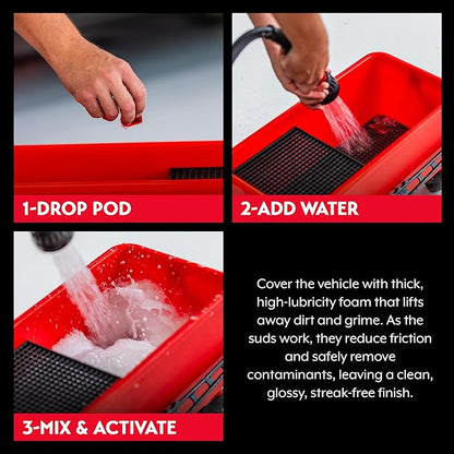 Griot's Garage Super-Concentrated Car Soap Pods for Wash Buckets, Foam Cannons, and Foaming Sprayers, pH Neutral, Auto Shampoo, 18 Pc, 10846
