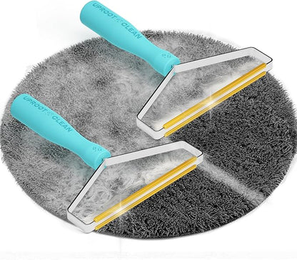 Uproot Cleaner Pro Pet Hair Removal Tool -2 Pack-Special Dog Hair Remover Multi Fabric Edge and Carpet Rake by Uproot Clean-Cat Fur Remover for Couch, Pet Towers, Rugs, Cat Mats and Trunks & Much More