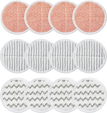 12 Pack 2124 Steam Mop Replacement Pads Compatible with Bissell Spin-Wave Hard Floor Spin Mop Cleaner 20393,20399,23157,23159